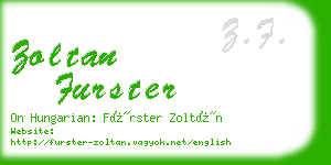 zoltan furster business card